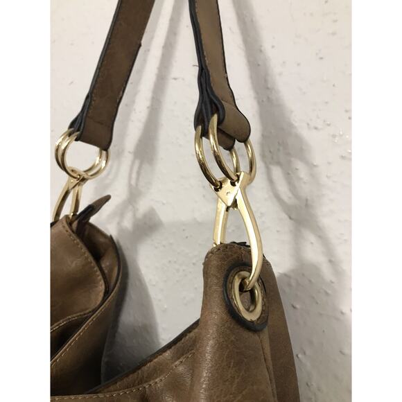 Hobo Brown Unbranded Faux Leather Satchel Purse Shoulder Handbag Large 19"x14"x6 - Picture 3 of 10